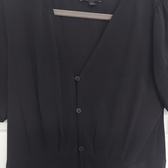NWOT Express Small black button up dress - Picture 3 of 8